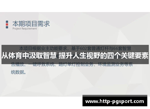 从体育中汲取智慧 提升人生视野的四个关键要素