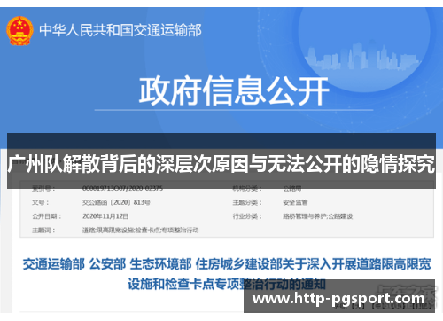 广州队解散背后的深层次原因与无法公开的隐情探究